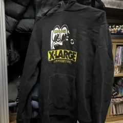XLARGE ブラック フード付きパーカー