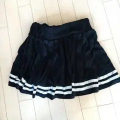 黒のプリーツミニスカート　ウエストゴム　 Mサイズ