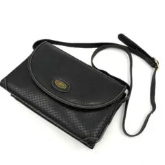 パオログッチ PAOLO GUCCI ショルダーバッグ 黒 レザー モノグラム