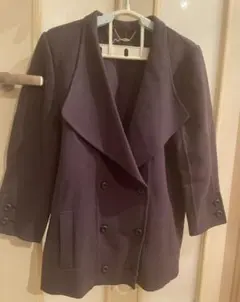美品⭐️レリアン　 ネービーブルージャケット ウール90%