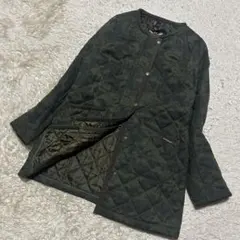 ラベンハム ノーカラーウールキルティングジャケット カーキ カモフラ Mサイズ