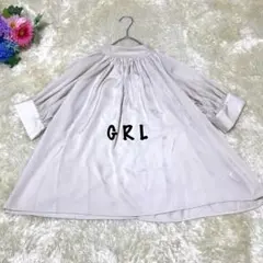 GRL　グレイル　トップス　ブラウス　レディース　半袖シャツ　ベージュ　フリー