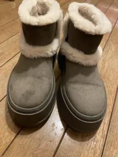 ZARA ムートンブーツ カーキ 36