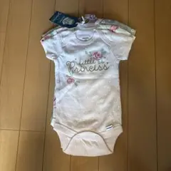 新品未使用　0-3ヶ月花柄ロンパース3枚セット