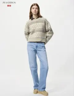 JW ストレートジーンズ／丈長め　477334 63 BLUE 27