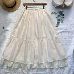 新品★サマンサモスモス★ふんわりティアードスカート*2枚重ね⋆*ペチにも