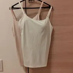 美品　ユニクロ　エアリズム　ブラキャミソール　L　2枚セット