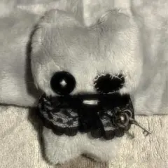 ふわふわねこ グレー ぬいぐるみ ゴシック ハンドメイド