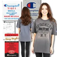 新品 Champion チャンピオン T1011 Tシャツ S チャコールグレー