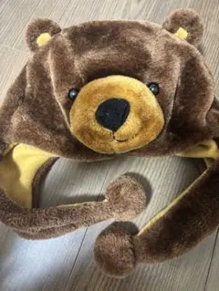 クマの顔フリース帽子