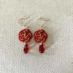 264 ピアス　水引　ハンドメイド