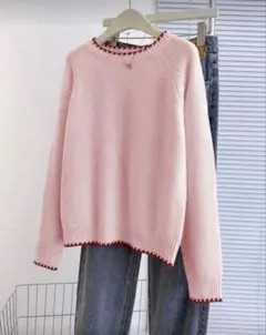 ニットセーター 長袖　ピンク　SHEIN