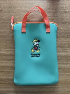 ミッキーマウス靴袋 グリーン　オレンジ