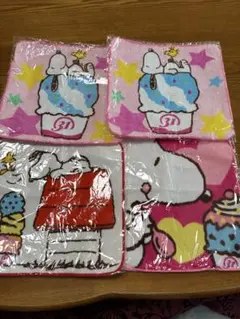 スヌーピー アイスクリーム タオル 4枚セット
