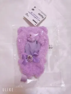きらきらくまさんおくるみショルダー ちびぐるみ ぬい服 むらさき 紫 バンダイ