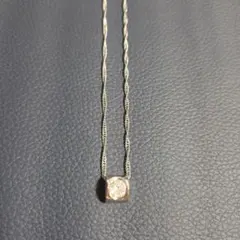 【新品】S925 刻印あり 一粒 キュービックジルコニア ネックレス 45cm