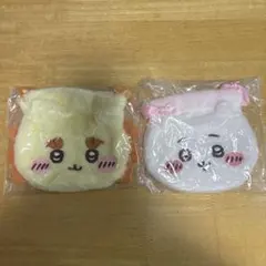 ちいかわ　おかお巾着①ガチャ　 ちいかわ、シーサー2点セット