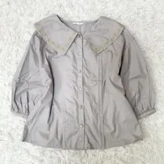 森ガール　フェアリーグランジ　花刺繍ブラウス