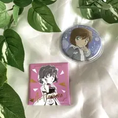 名探偵コナン　箔押し　トレーディングスクエア缶バッジ　セット　灰原哀