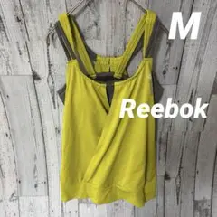 Reebok リーボック　イエロー クロスバック タンクトップ　M