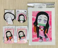 鬼滅の刃 みに隊士 第2弾 カード 缶バッジ ヘアゴム等5点セット 竈門禰豆子