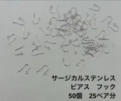 ピアス　フック　サージカルステンレス　50個　286
