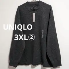 【新品】ユニクロ(UNIQLO)ソフトニットフリース モックネックT 3XL ②