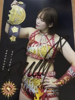 スターダム Sareee 直筆サイン入りポートレート IWGP女子 女子プロレス