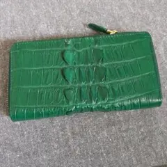 【ねぎ】クロコダイル風長財布 アクアグリーン ねぎ様専用】クロコダイル風長財布 アクアグリーン - メルカリ