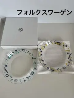 【新品】フォルクスワーゲン ガラスプレート　皿 2枚セット　ノベルティ　非売品のサムネイル