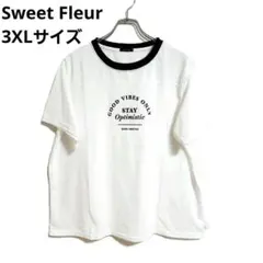 GOOD VIBES ONLY 白Tシャツ 大きめ ゆったり 3XL 半袖 春夏
