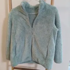 UNIQLO ファーリーフリースジャケット 150 ミントグリーン