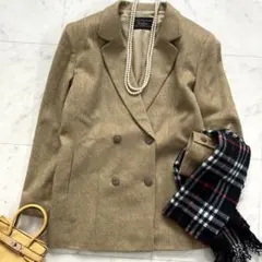 美品 レリアン ジャケットコート ウール アンゴラ カシミヤ 9 イタリア生地