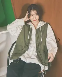 新品　studio CLIP 《days》 ミリタリーベスト　カーキ