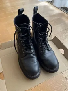 H&M レースアップショートブーツ 37 ブラック