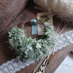 涼を呼ぶꕤ*.゜紫陽花とスモークツリーのリース~ナチュラルリース✼̥