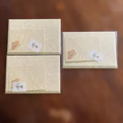 未使用 美品　メッセージカード封筒　3セット　バラ柄　花柄便箋セット