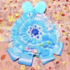 痛ロゼット　ロゼット　缶バッジ　オタ活　推し活グッズ　痛ば　水色　うさ耳