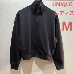 再値下げ❣️UNIQLO ドライスウェットリラックスブルゾン　レディスMブラック