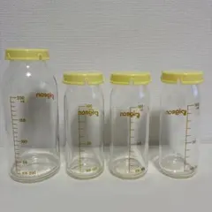 【哺乳瓶3本セット】 200ml 100ml ガラス 産院用 直付け式 新生児