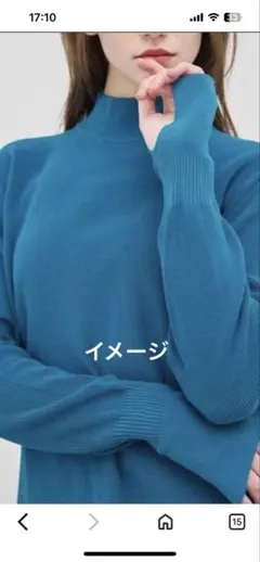 リブハイネック ニット