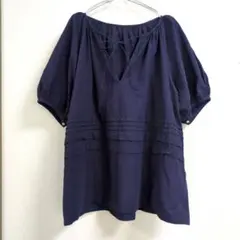 BEAMS BOY 　 ボイル バルーン ショートスリーブ　紺のサムネイル