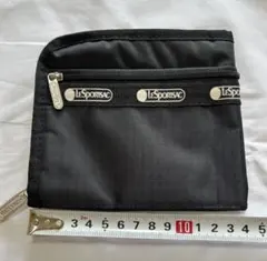 【美品】LeSportsac＊ブラック マルチケース／ポーチ