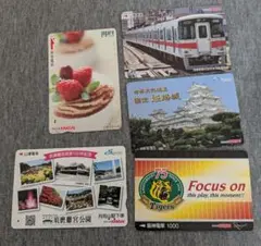 関西鉄道グッズ使用済カード5枚セットのサムネイル