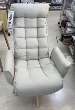 カインズ 木製ふかふか高座椅子 グレー ハイバック リクライニング