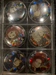 ヒロアカ　部分ホロ缶バッジ　セット