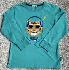 klädskåp 長袖カットソー 120cm タイガー MUSIC LOVER
