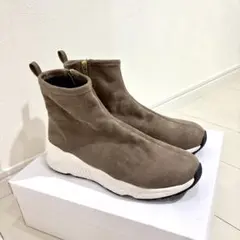 BAYFLOW スニーカーブーツ３　モカ×アイボリー　Lサイズ　ベイフロー