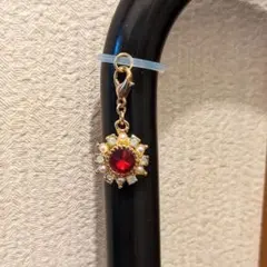 レッド　赤　ビジュー　キラキラ　アンブレラマーカー　めじるしアクセサリー　傘