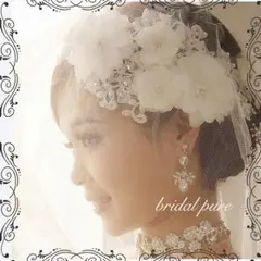 新作早い者勝ち！大人気フラワーウェディングヘッドドレス